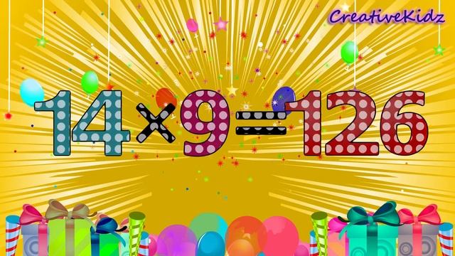 Multiplication tables 14 | Popular Multiplication songs for children смотреть онлайн