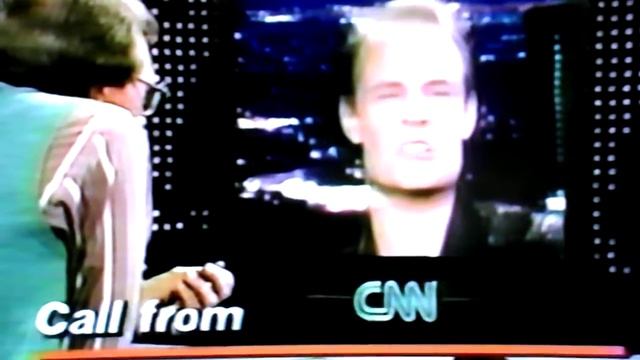 Larry King / Max Headroom(Matt Frewer) Prank Call  Live On CNN (80's)