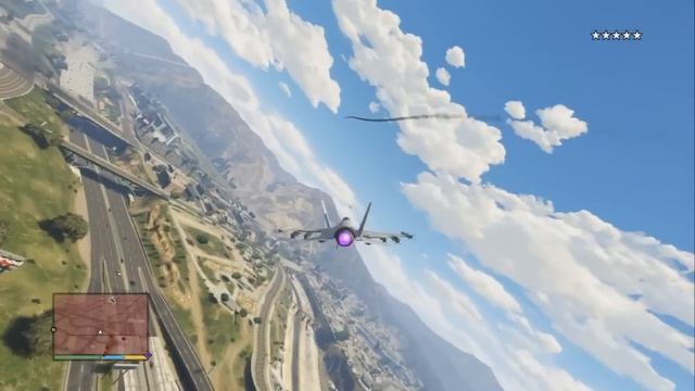 GTA V - Jet (Lazer P-996) Gameplay смотреть онлайн