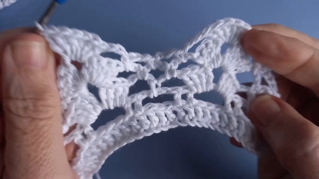 Свяжите этот ажурный узор крючком. смотреть онлайн
