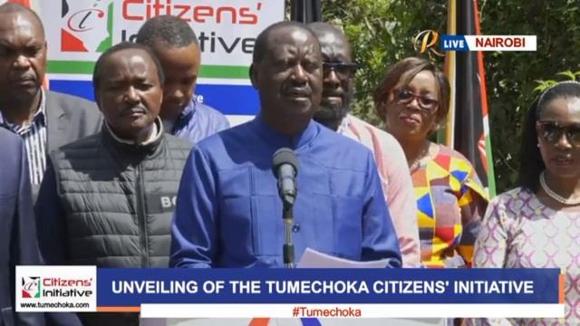 RAILA ODINGA  Unveils Tumechoka Citizen Incitive |Take A Look|10 Million Signature !