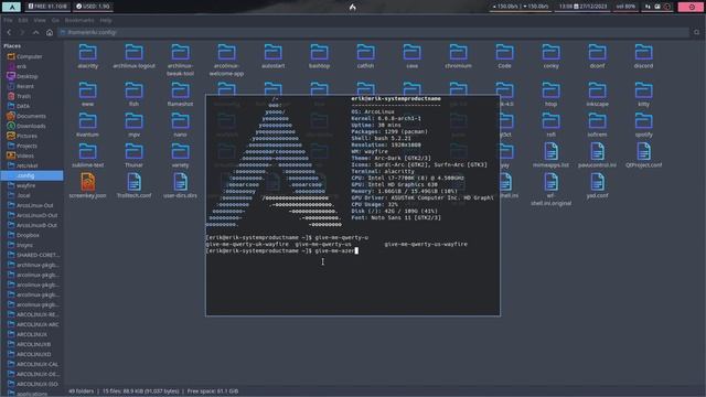 ArcoLinux : 3750 Wayfire - Setting The Keyboard - US By Default - Uk And Be By Scripts - Xkb_layout
