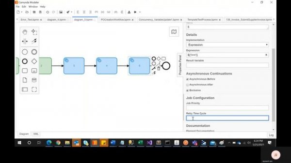 Asynchronous Before and After in Camunda BPMN