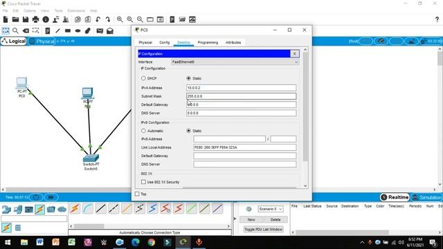Creating A Simple LAN using Cisco Packet Tracer in hindi смотреть онлайн
