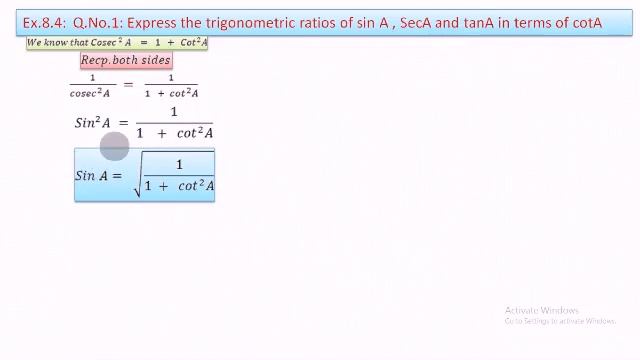 Trigonometry Exercise 8.4; Q.No.1 смотреть онлайн