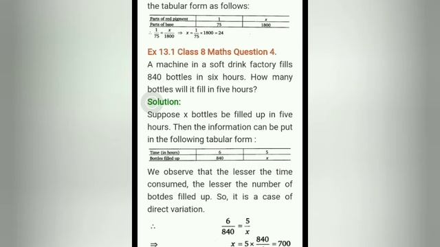 Class-8 Mathematice "Direct and Inverse proportion" Part-1 смотреть онлайн