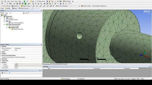 Ansys Meshing - Tetrahedron Mesh - (Patch Conforming & Patch Independent Meshing Algorithms)