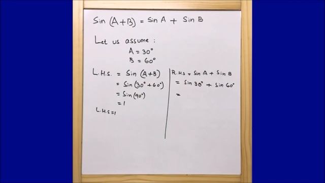 State whether the following is true or false. Justify your answer. sin (A + B) = sin A + sin B. смотреть онлайн