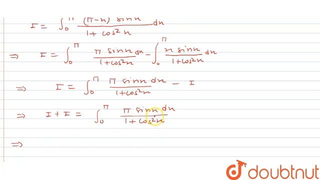 `underset(0)overset(pi)int (xsinx)/(1+cos^(2)x)dx` का मान ज्ञात निकालिए । смотреть онлайн