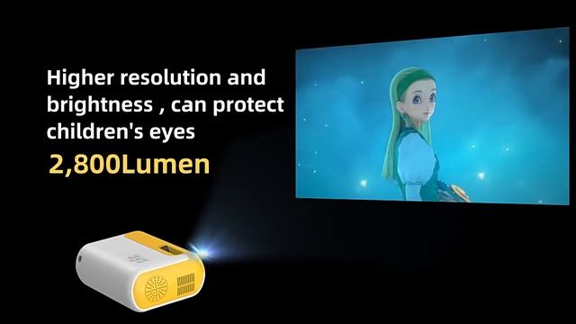 P80 2800 Lumen Mini Led Home Portable Projector 1080P Support Proyector for Home Video Beamer смотреть онлайн