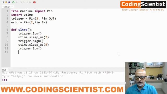 Lesson 12 Pico MicroPython Reading Ultrasonic Sensor смотреть онлайн