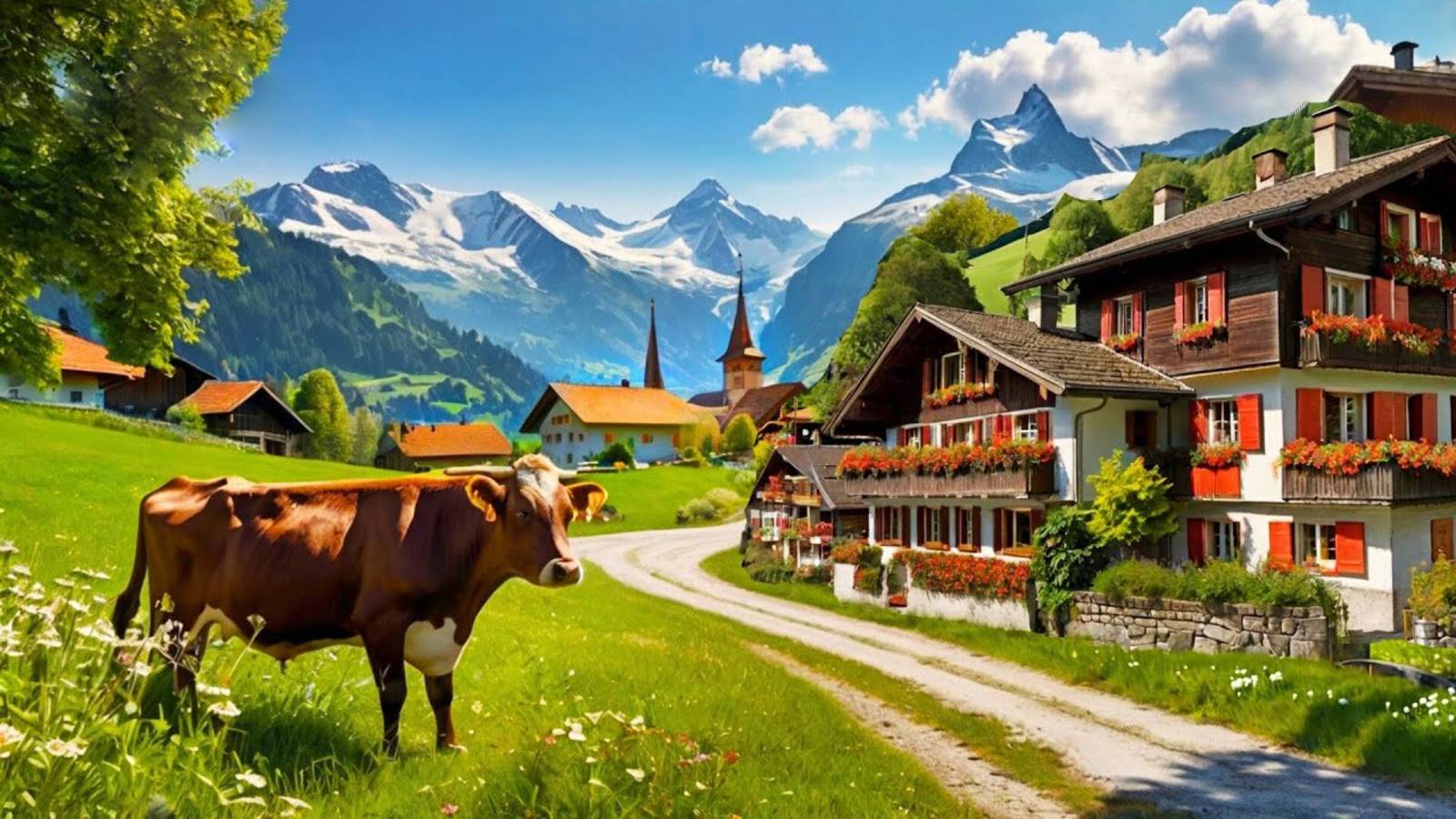 Самая красивая деревня в Швейцарии – Гриндельвальд, пешая прогулка в 4K | #шариклайф смотреть онлайн