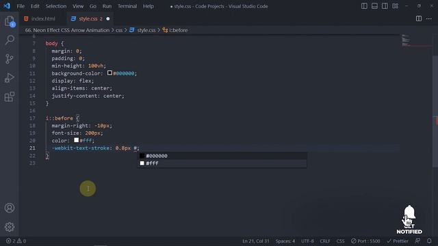 How to Make a Neon Arrow Animation Using Only CSS | CSS Animation смотреть онлайн