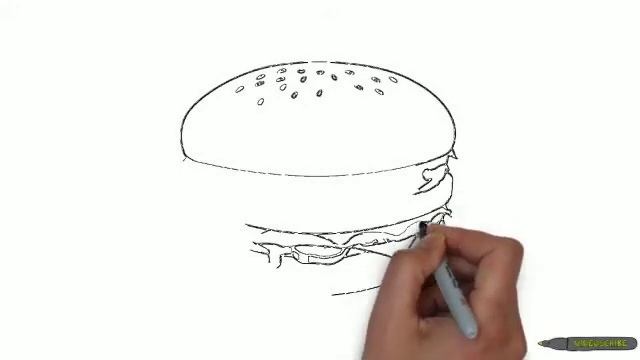 Как нарисовать гамбургер смотреть онлайн