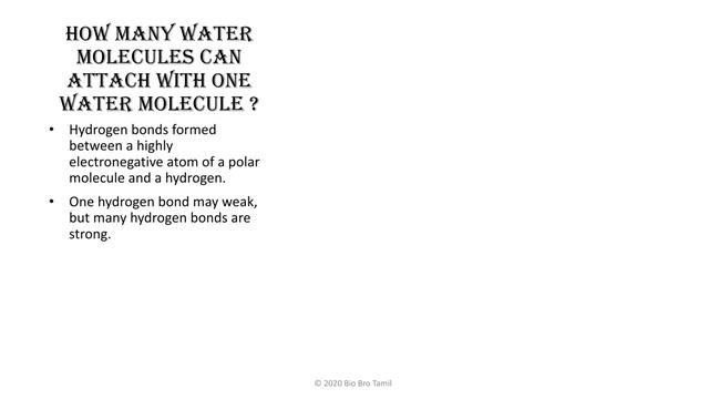 How many water molecules can attach with one water molecule ? / biochemistry / part - 5 смотреть онлайн