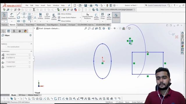 how to use ellipse, parabola, conic sections in SOLIDWORKS смотреть онлайн