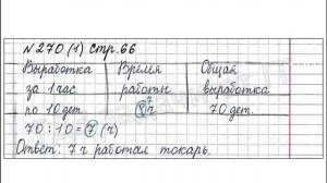 ШР Математика 4 кл. (ч. 2) - стр. 66 №270(1)