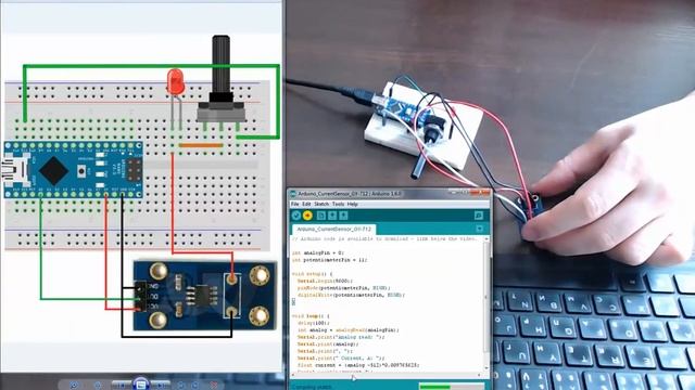 Arduino and Current Sensor GY-712 смотреть онлайн