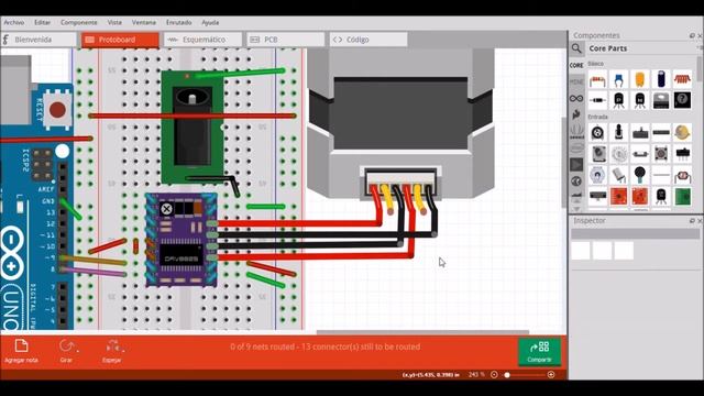 Conexión Arduino Uno Dvr8825 Y Motor Nema 17HS4401