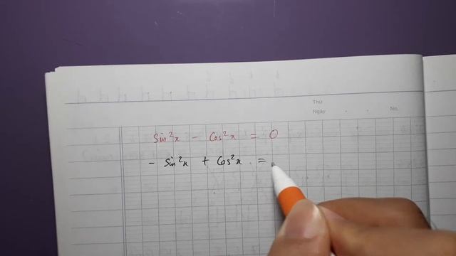 Sin^2(x) - cos^2(x) = 0 смотреть онлайн