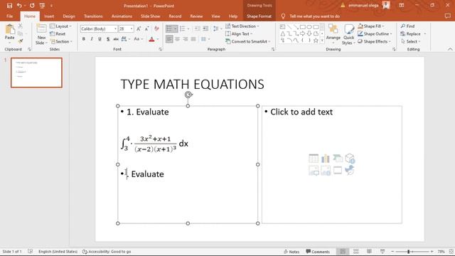 How to type complicated mathematical equations using Microsoft Power point 2021 (2022) смотреть онлайн