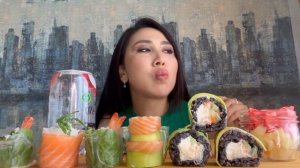 MUKBANG•роллы•суши•ем вместе с вами😘