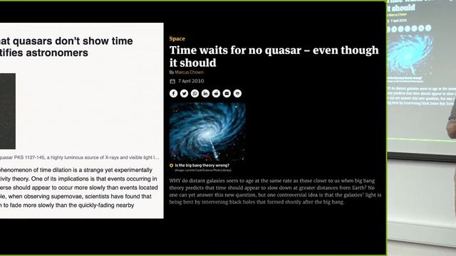 Supernovae, quasars and time in the Early Universe - Geraint Lewis (University of Sydney) смотреть онлайн