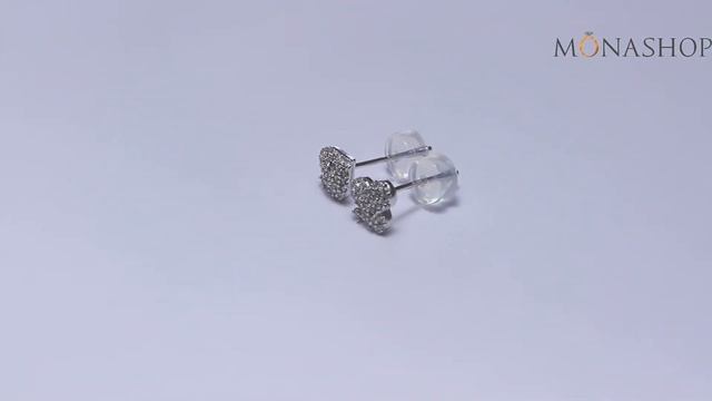 Серьги непарные «Пики и Трефы» с белыми фианитами смотреть онлайн