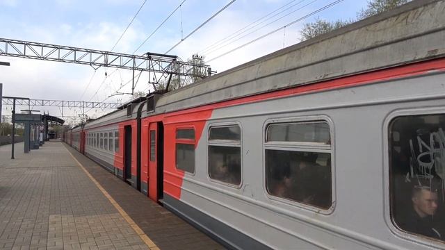 На Рязань! Электропоезд ЭД4М-0291 на платформе Сортировочная смотреть онлайн