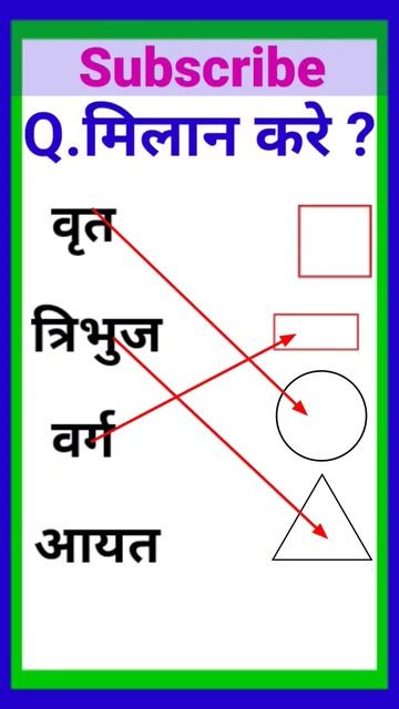 वृत, त्रिभुज, वर्ग और आयत को मिलान करे, Match The Circle, Triangle, Square And Rectangle#shortvideo