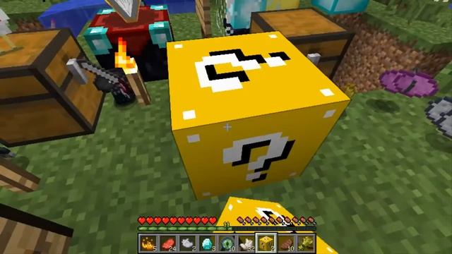 Minecraft:Lucky block Mod Video! [блоки с удачей]