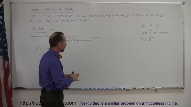 Physics 8 Work, Energy, and Power (21 of 37) Box pushed over rough surface смотреть онлайн