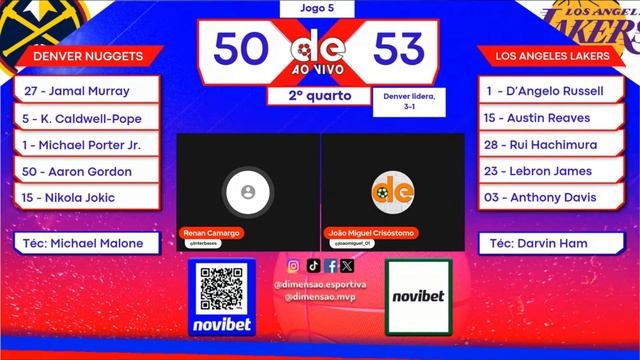 NBA 2023-24: Denver Nuggets X Los Angeles Lakers (NARRAÇÃO AO VIVO) - Dimensão Esportiva смотреть онлайн