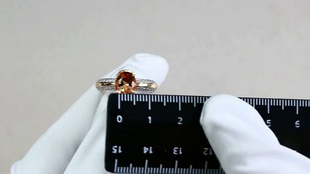 Золотое кольцо Александра с топазом и Swarovski кл2766-83ск смотреть онлайн