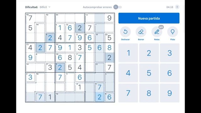 Sudoku Killer - Dificil 9