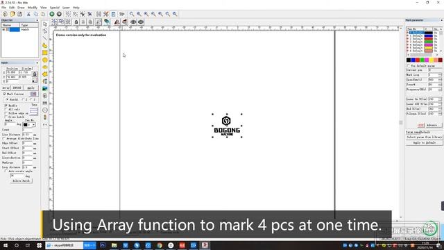 Ezcad2 operation: how to array dxf. drawing I fiber laser engraving machine for plastic ear tags смотреть онлайн