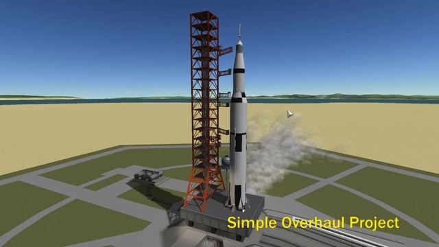Kerbal Space Program Simple Overhaul Project Saturn V WIP Launch Demo смотреть онлайн