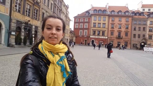 Площадь с русалочкой в Варшаве. 14.03.2017 смотреть онлайн