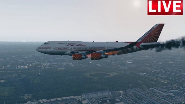 AIR INDIA 747-400 [Engine Fire] Crashes near London City Center смотреть онлайн