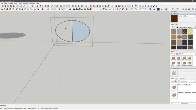 How to make an oval or ellipse in Sketchup смотреть онлайн