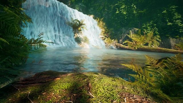 1 Hour Relaxing Waterfall And Calming Piano Music - Sleep Music, Meditation, Study And Focus NO ADS смотреть онлайн