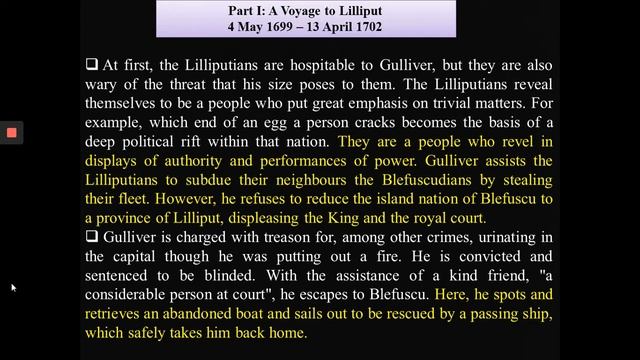 Video Lecture 16 Gulliver's Travels: Summary of Books (Part-II) (SEM-4) by Arindam Ghosh смотреть онлайн