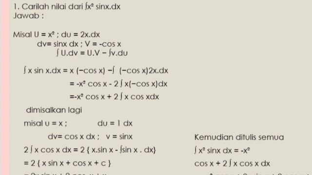 KALKULUS INTEGRAL BAB 2: B. INTEGRAL PARSIAL смотреть онлайн