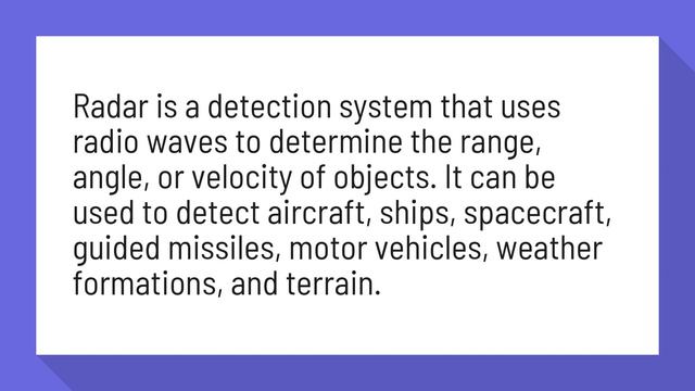 What is the purpose of radar? смотреть онлайн