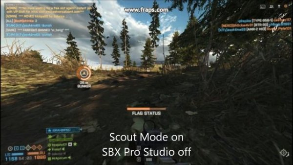Creative Z: stereo vs Scout Mode vs SBX Pro Studio