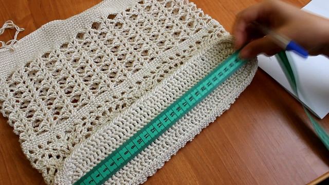 СУМКА крючком ( 6 часть) Как делать выкройку подклада для сумки  Crochet Handbag