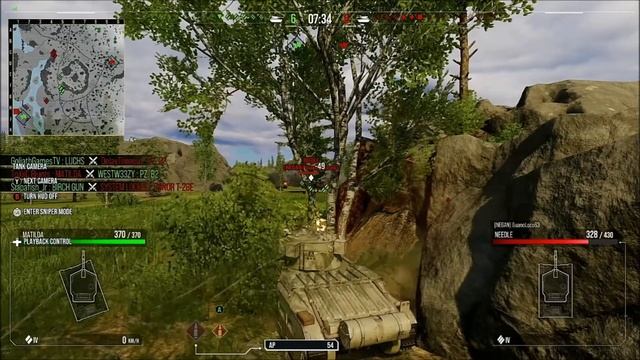WOT Console II Matilda is OP (WG Stream Highlight, Replay System) смотреть онлайн