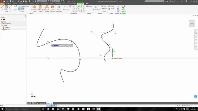 180 Autodesk Inventor 3D Sketch Spline e Point смотреть онлайн