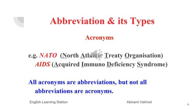 Abbreviation and Acronym смотреть онлайн