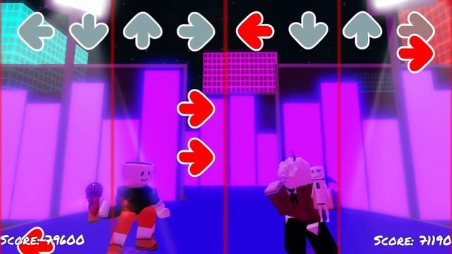 Roblox: funky friday. Technicolor Tussle but Cuphead vs Everyone смотреть онлайн